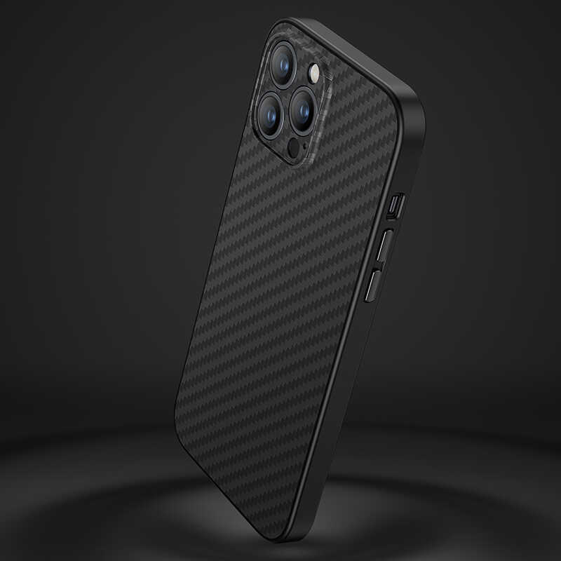iPhone 13 Pro Max Kılıf Karbon Fiber Benks Hybrid Kevlar Kapak