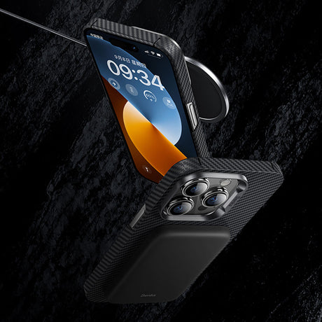 iPhone 14 Pro Kılıf Magsafe Özellikli Karbon Fiber Benks 600D Essential Hybrid ArmorAir Kevlar Kapak