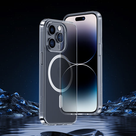 iPhone 14 Pro Kılıf Wireless Şarj Destekli Benks Yeni Magnetik Crystal PC Kapak