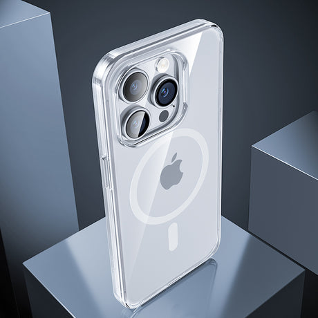 iPhone 14 Pro Kılıf Wireless Şarj Destekli Benks Yeni Magnetik Crystal PC Kapak