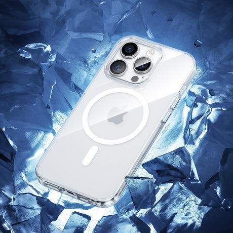 iPhone 14 Pro Kılıf Wireless Şarj Destekli Benks Yeni Magnetik Crystal PC Kapak