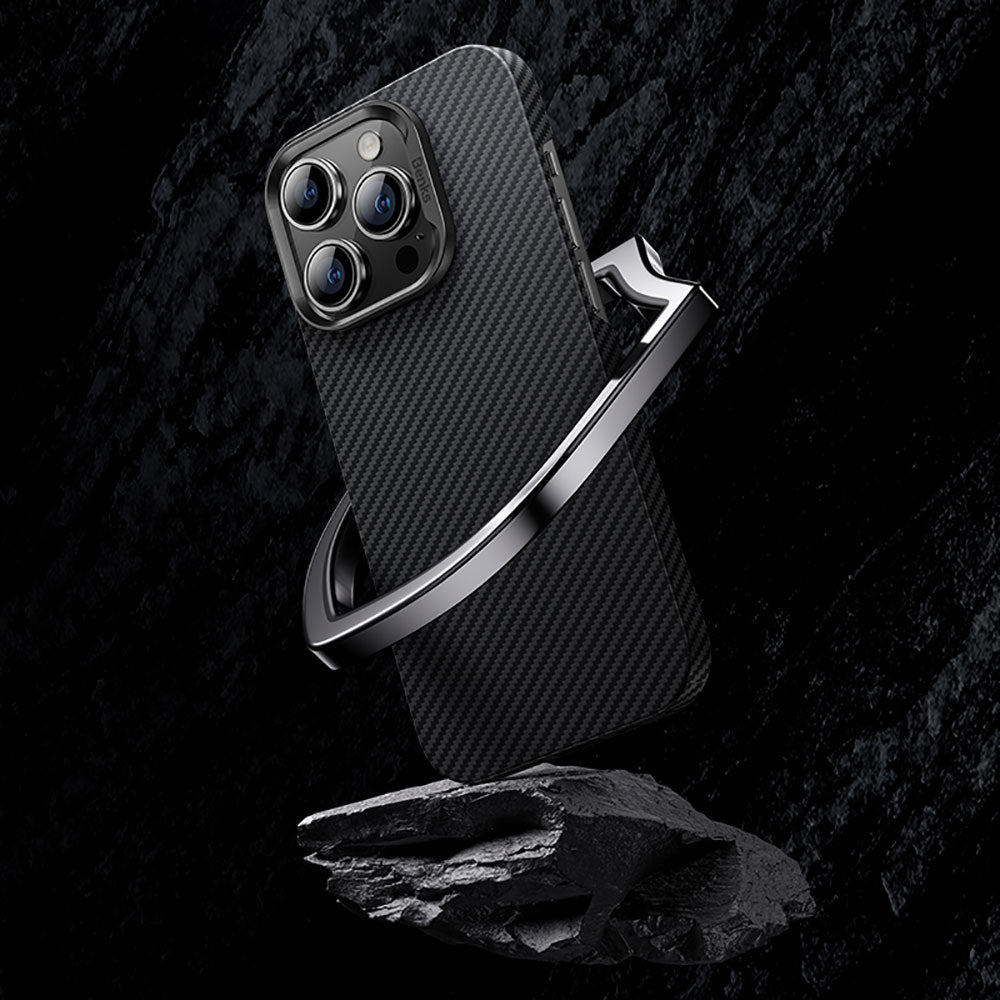 iPhone 14 Pro Max Kılıf Karbon Fiber Benks 600D Essential Kevlar Kapak