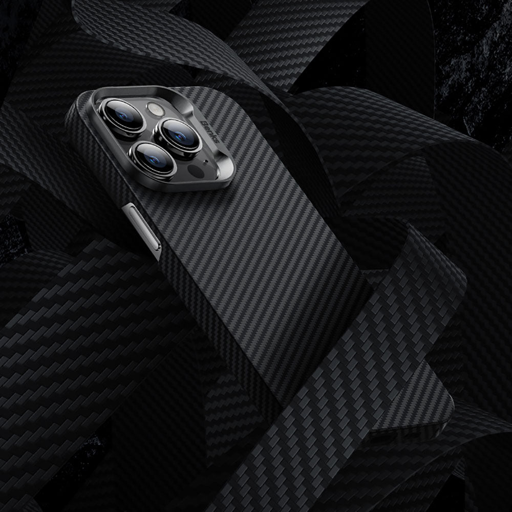 iPhone 14 Pro Max Kılıf Karbon Fiber Benks 600D Essential Kevlar Kapak