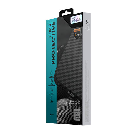 iPhone 14 Pro Max Kılıf Magsafe Özellikli Karbon Fiber Benks Essential Kevlar Kapak