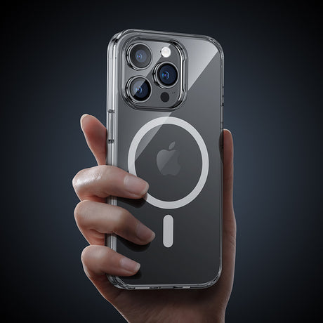 iPhone 14 Pro Max Kılıf Wireless Şarj Destekli Benks Yeni Magnetik Crystal PC Kapak