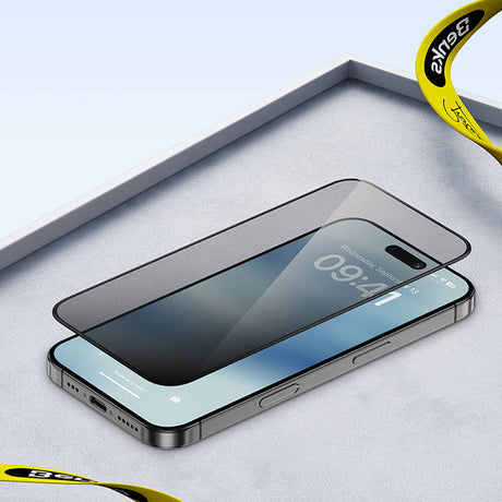 iPhone 14 Pro Max / 15 Plus / 16 Plus Hidrofobik Ve Oleofobik Özellikli Benks Privacy Air Shield 0.4mm Ekran Koruyucu 10'lu Paket