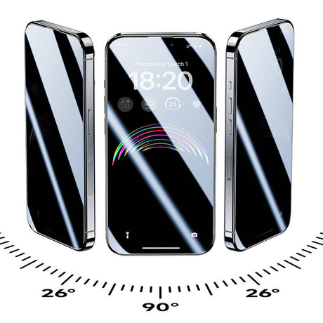 iPhone 14 Pro Max / 15 Plus uyumlu Hidrofobik Ve Oleofobik Özellikli Benks Privacy Air Shield Ekran Koruyucu 10'lu Paket