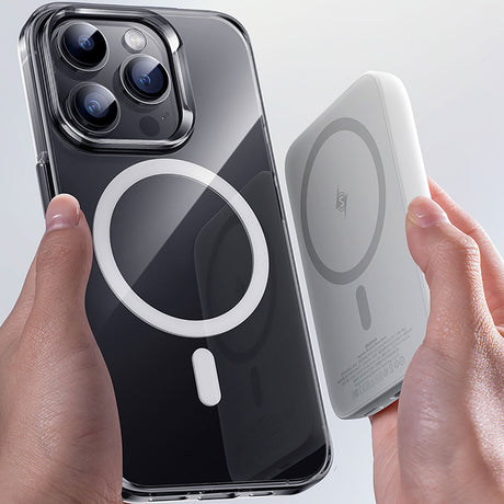 iPhone 15 Pro Kılıf Magsafe Şarj Özellikli Benks Crystal Serisi Şeffaf Kapak