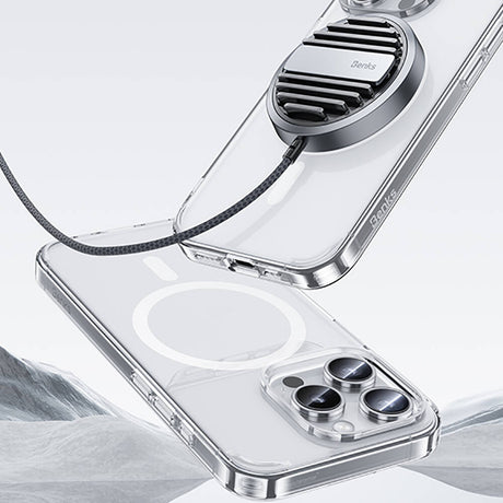 iPhone 15 Pro Max Kılıf Magsafe Şarj Özellikli Airbagli Şeffaf Benks LucentPro Serisi Kapak