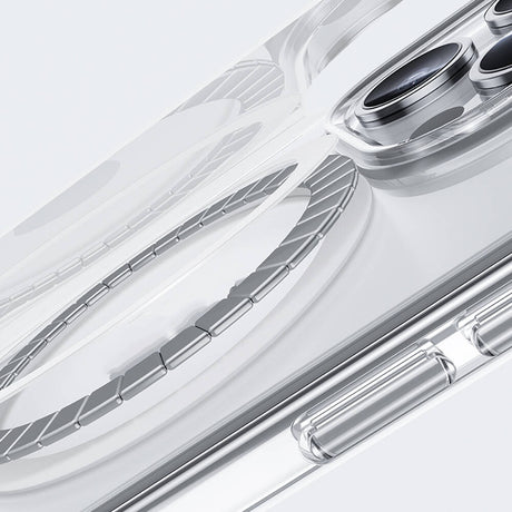 iPhone 15 Pro Max Kılıf Magsafe Şarj Özellikli Airbagli Şeffaf Benks LucentPro Serisi Kapak