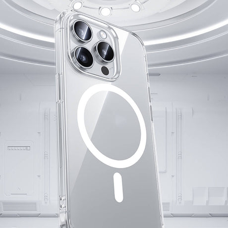iPhone 15 Pro Max Kılıf Magsafe Şarj Özellikli Airbagli Şeffaf Benks LucentPro Serisi Kapak
