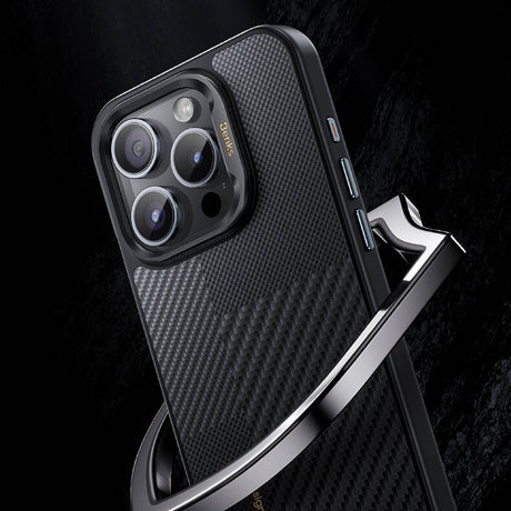 iPhone 15 Pro Max Kılıf Magsafe Şarj Özellikli Karbon Fiber Benks Montage ArmorPro Kevlar Kapak