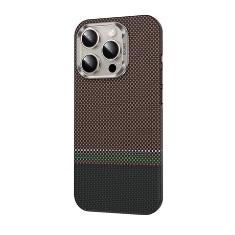 iPhone 15 Pro Max Kılıf Magsafe Şarj Özellikli Karbon Fiber Tasarımlı Benks Prestige ArmorPro Kevlar Kapak