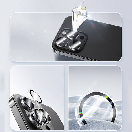 iPhone 16 Pro Max / 16 Pro uyumlu Benks AR Glass Warrior Transparan Premium Cam Kamera Lens Koruyucu