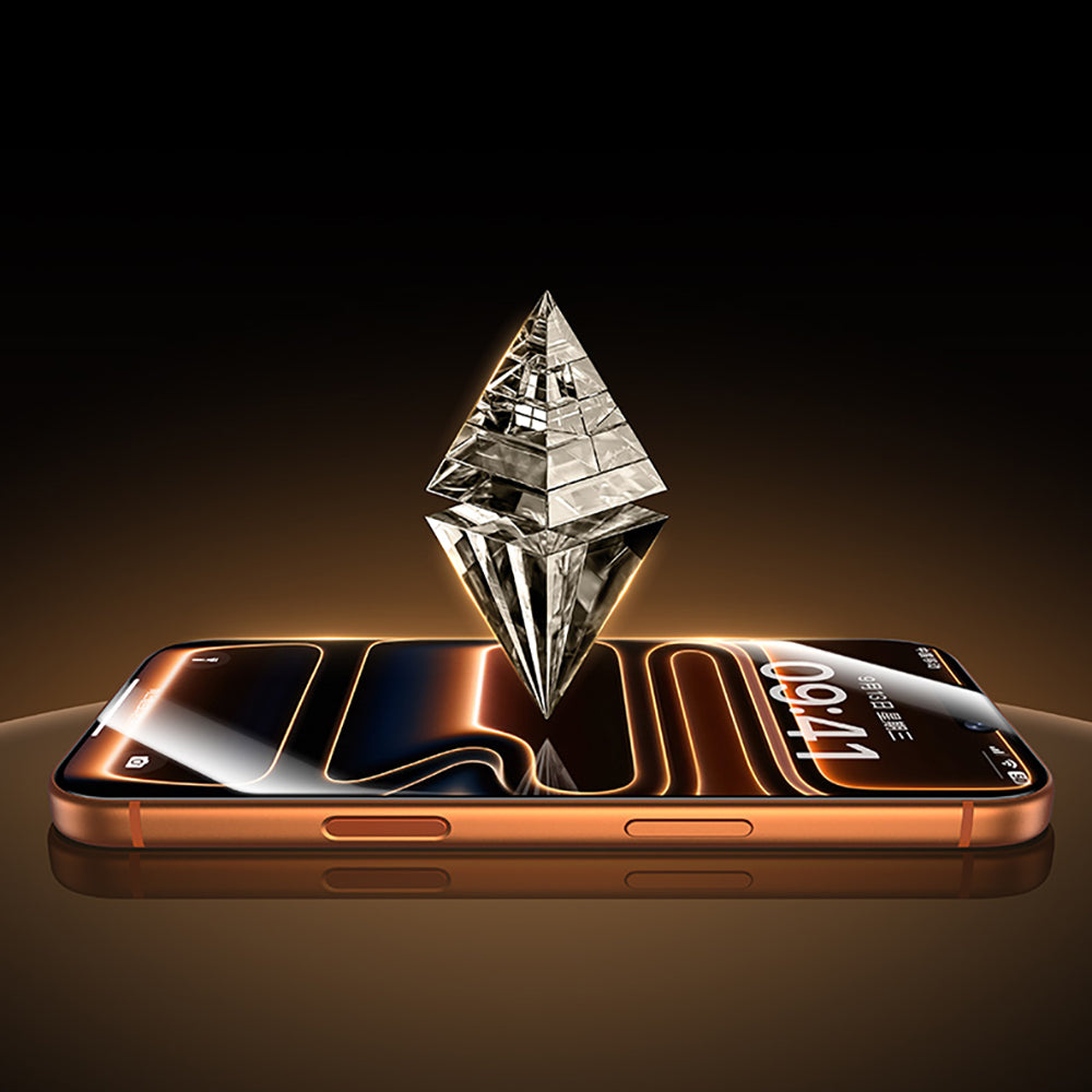 iPhone 16 Pro / 17 Benks Glass Warrior 2.0 EZFita Safir Cam Ekran Koruyucu + Kolay Uygulama Aparatı