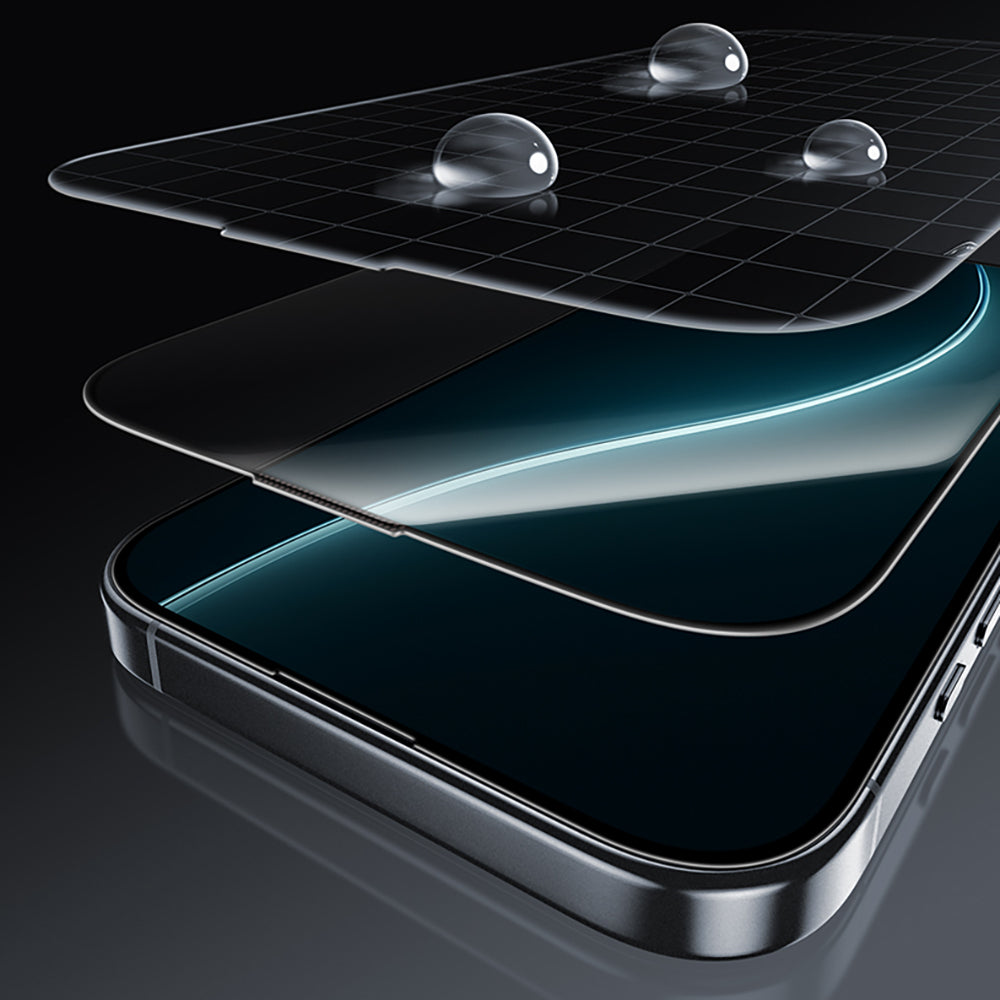 iPhone 16 Pro Benks Glass Warrior HD 0.3mm Ultra İnce 0.9mm Kenarları Güçlendirilmiş Cam Ekran Koruyucu + Kolay Uygulama Aparatlı