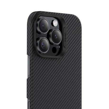 iPhone 16 Pro Kılıf Benks M-safe Şarj Özellikli Metal Kamera Çerçeveli Magnetik ArmorAir 600D Kevlar Fiber Kapak