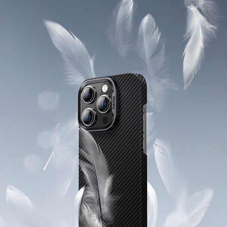 iPhone 16 Pro Kılıf Benks M-safe Şarj Özellikli Metal Kamera Çerçeveli Magnetik ArmorAir 600D Kevlar Fiber Kapak