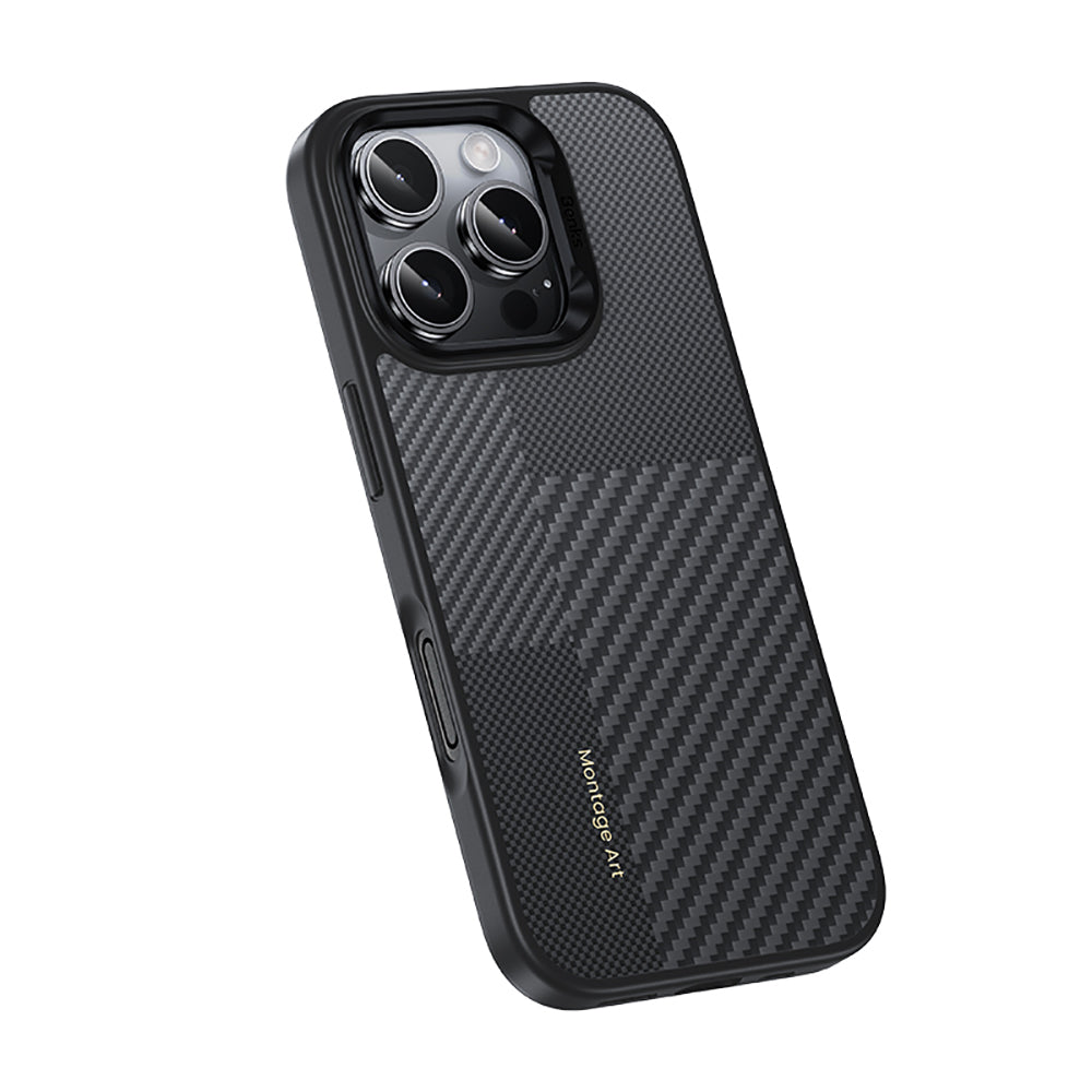 iPhone 16 Pro uyumlu Kılıf MagSafe Şarj Özellikli Kamera Kontrol Butonlu Benks ArmorPro Montage Kevlar Kapak