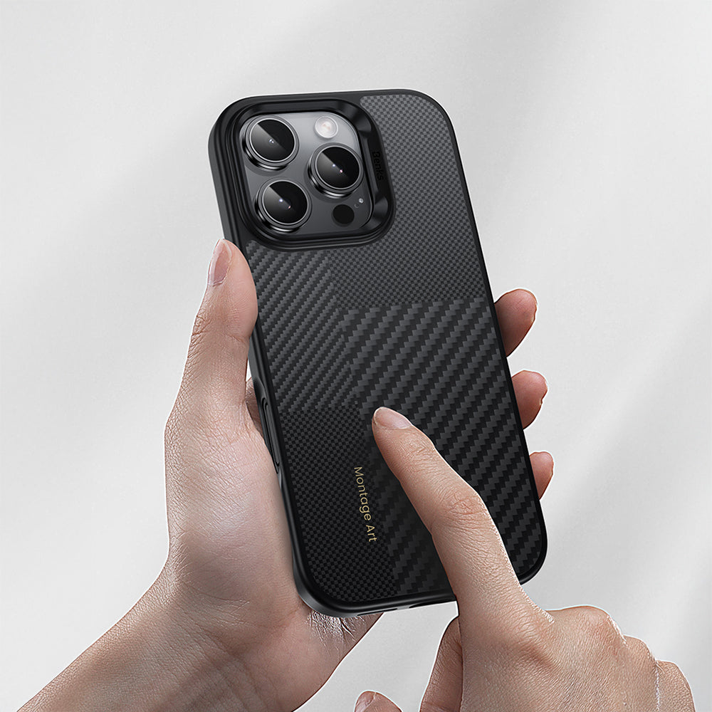 iPhone 16 Pro uyumlu Kılıf MagSafe Şarj Özellikli Kamera Kontrol Butonlu Benks ArmorPro Montage Kevlar Kapak