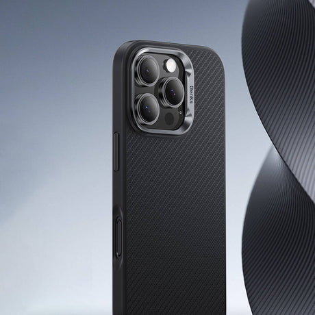 iPhone 16 Pro Kılıf Karbon Fiber Magsafe Şarj Özellikli Benks Hybrid ArmorPro 600D Kevlar Kapak