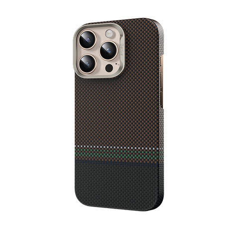 iPhone 16 Pro Kılıf Magsafe Şarj Özellikli Karbon Fiber Tasarımlı Benks Prestige ArmorAir Kevlar Kapak