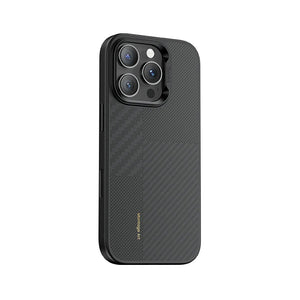 iPhone 16 Pro Max Kılıf Karbon Fiber M-safe Şarj Özellikli Kamera Kontrol Butonlu Benks Hybrid ArmorPro Montage Kevlar Kapak