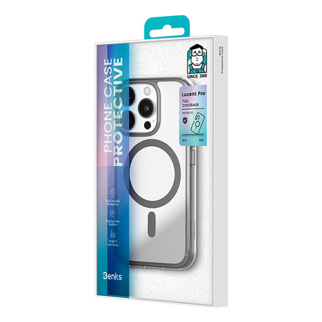 iPhone 16 Pro Max Kılıf M-safe Şarj Özellikli Airbagli Şeffaf Benks LucentPro Serisi Kapak