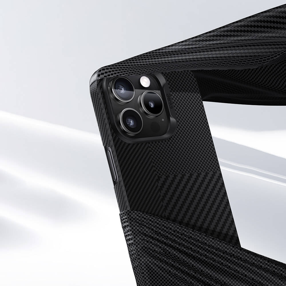 iPhone 16 Pro Max Kılıf Magsafe Şarj Özellikli Karbon Fiber Benks Montage ArmorAir Kevlar Kapak