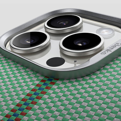iPhone 16 Pro Max Kılıf Magsafe Şarj Özellikli Karbon Fiber Tasarımlı Benks Passion Green ArmorAir Kevlar Kapak