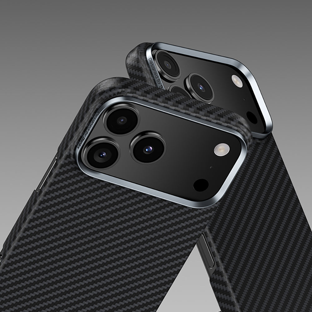 iPhone 17 Kılıf Benks M-safe Şarj Özellikli Metal Kamera Çerçeveli Magnetik ArmorAir 600D Kevlar Fiber Kapak
