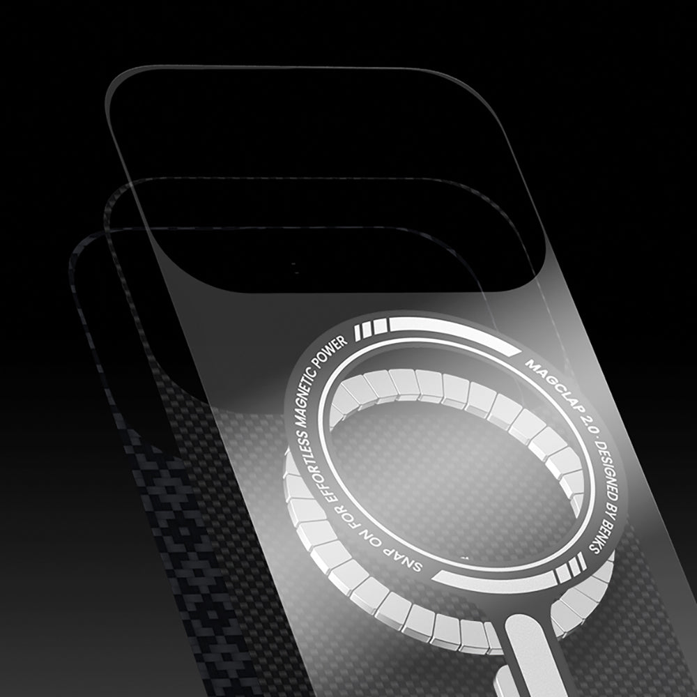 Apple iPhone 17 Kılıf M-Safe Şarj Özellikli Benks ArmorAir ArmorGrid Serisi Kevlar Kapak