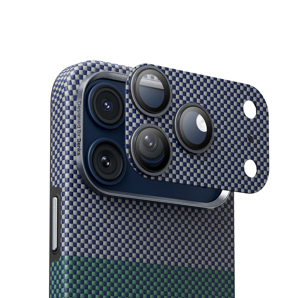 iPhone 17 Pro Benks ArmorWarrior Aurora Serisi Aramid Fiber Kamera Lens Koruyucu
