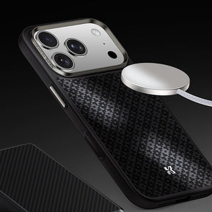 iPhone 17 Pro Kılıf M-Safe Şarj Özellikli Benks ArmorPro ArmorGrid Serisi Kevlar Kapak