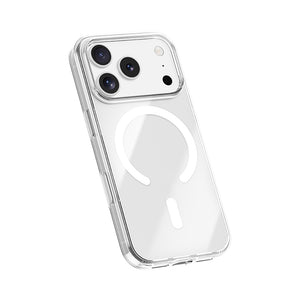 iPhone 17 Pro Kılıf M-safe Şarj Özellikli Benks Crystal Serisi Şeffaf Kapak Sararmayan Full PC