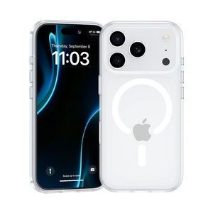 iPhone 17 Pro Kılıf M-safe Şarj Özellikli Benks Crystal Serisi Şeffaf Kapak Sararmayan Full PC