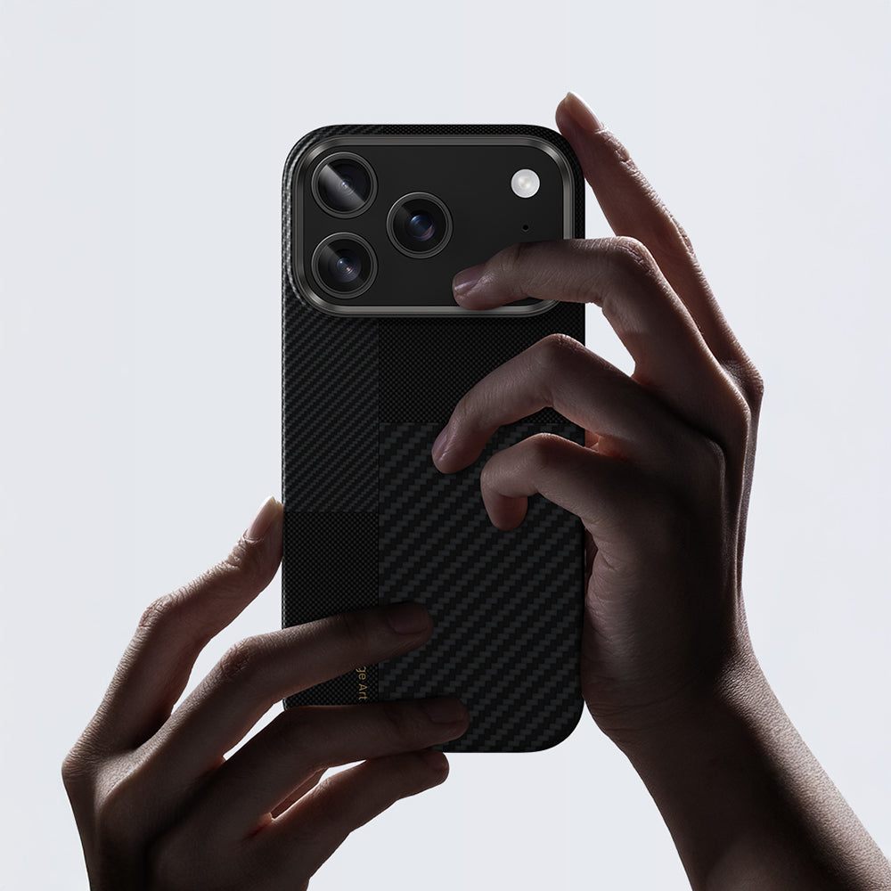 iPhone 17 Pro Kılıf M-safe Şarj Özellikli Karbon Fiber Benks Montage ArmorAir Kevlar Kapak
