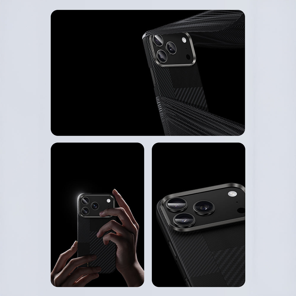 iPhone 17 Pro Kılıf M-safe Şarj Özellikli Karbon Fiber Benks Montage ArmorAir Kevlar Kapak