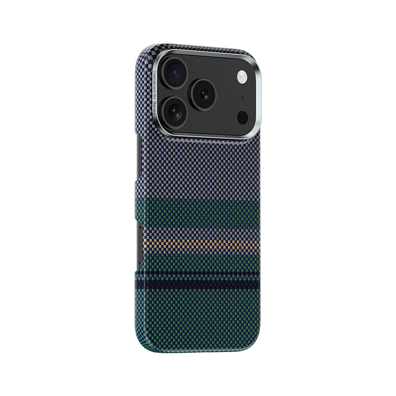 iPhone 17 Pro Kılıf M-safe Şarj Özellikli Karbon Fiber Tasarımlı Benks Aurora ArmorPro Kevlar Kapak