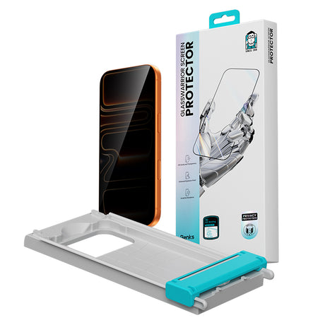 iPhone 17 Pro Max Benks Glass Warrior 2.0 EZFita Privacy Hayalet Cam Ekran Koruyucu + Kolay Uygulama Aparatı