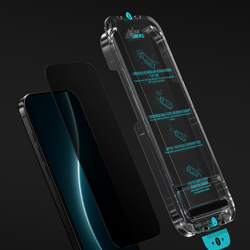 Apple iPhone 17 Pro Max Benks Glass Warrior Privacy HD 0.3mm Cam Ekran Koruyucu 10'lu Paket