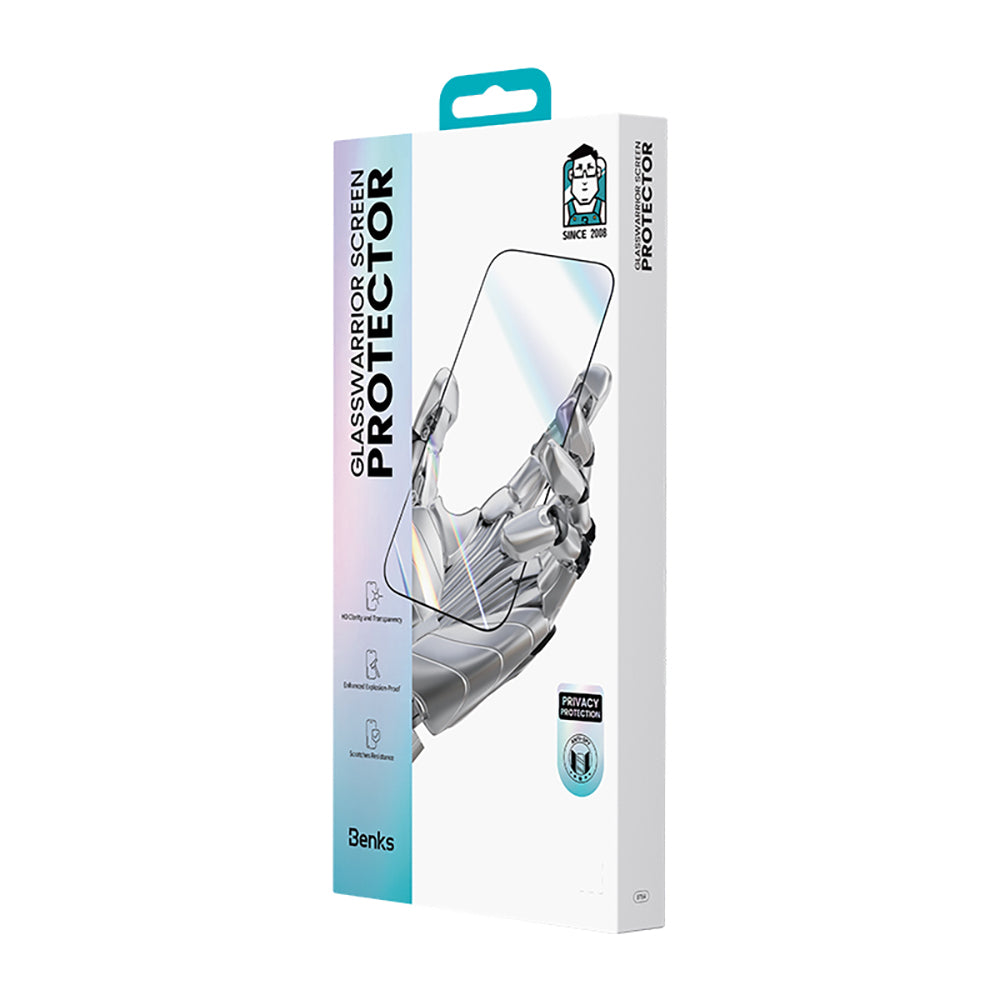 Apple iPhone 17 Pro Max Benks Glass Warrior Privacy HD Cam Ekran Koruyucu + Kolay Uygulama Aparatlı
