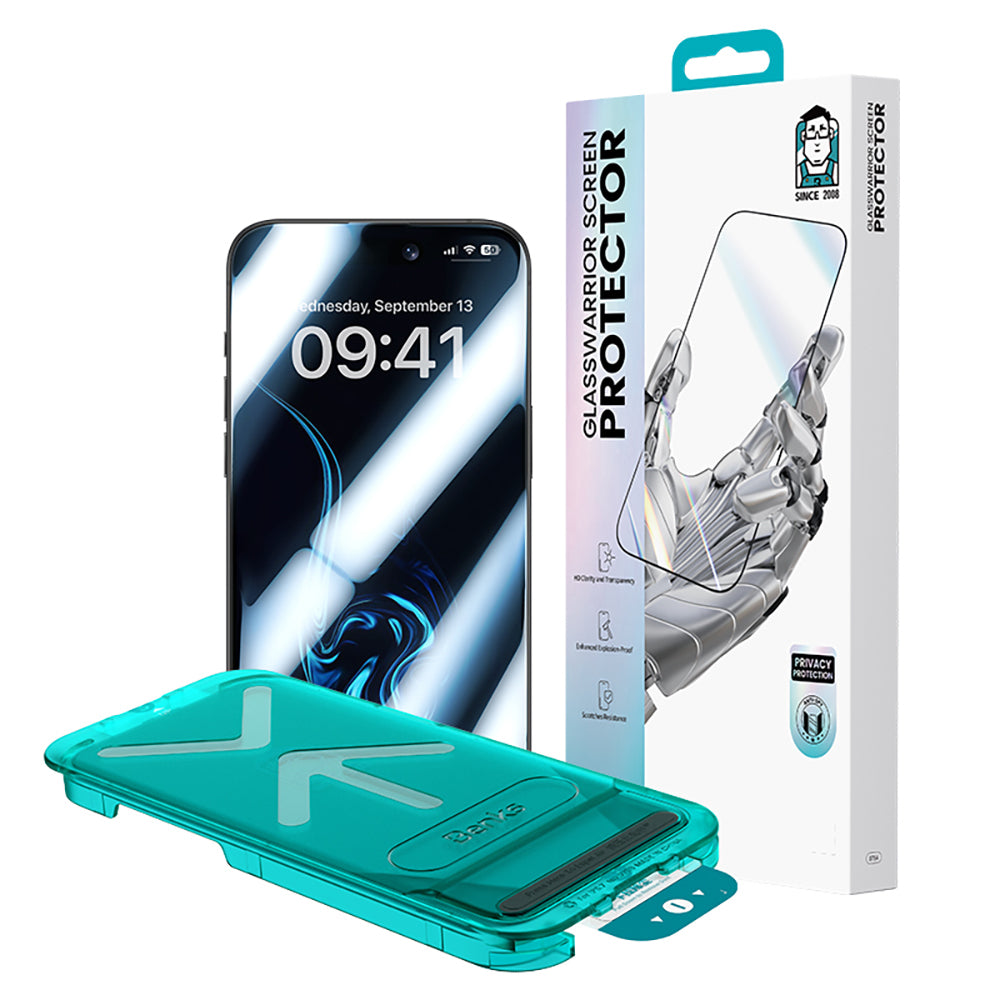 Apple iPhone 17 Pro Max Benks Glass Warrior Privacy HD Cam Ekran Koruyucu + Kolay Uygulama Aparatlı
