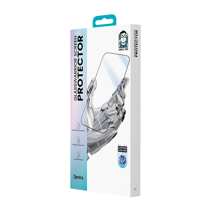 iPhone 17 Pro Max Benks Glass Warrior Safir Coating 0.3mm Cam Ekran Koruyucu + Kolay Uygulama Aparatı