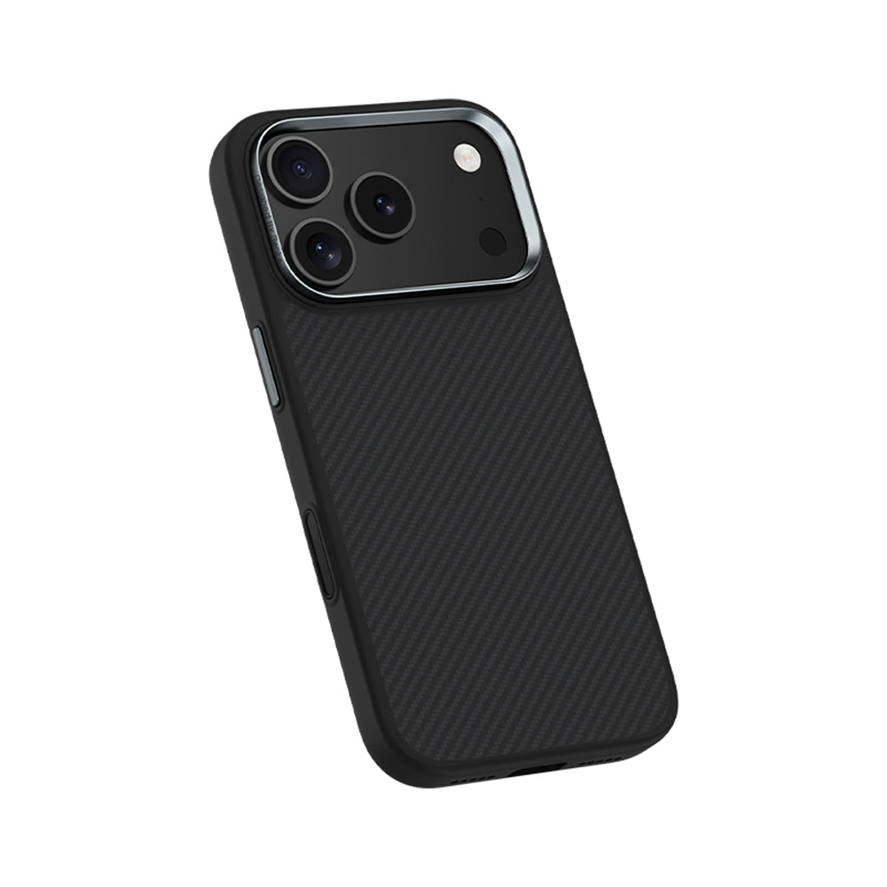 iPhone 17 Pro Max Kılıf Karbon Fiber M-safe Şarj Özellikli Benks Hybrid ArmorPro 600D Kevlar Kapak