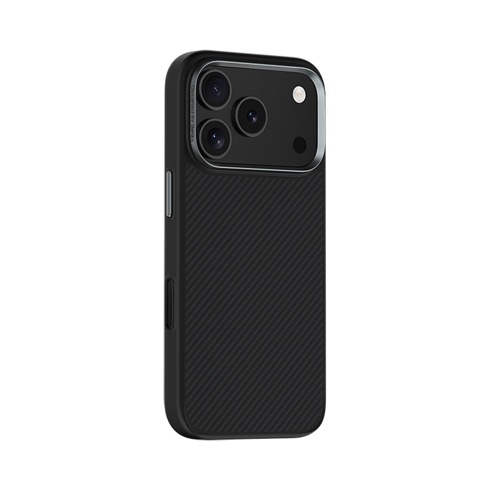 iPhone 17 Pro Max Kılıf Karbon Fiber M-safe Şarj Özellikli Benks Hybrid ArmorPro 600D Kevlar Kapak