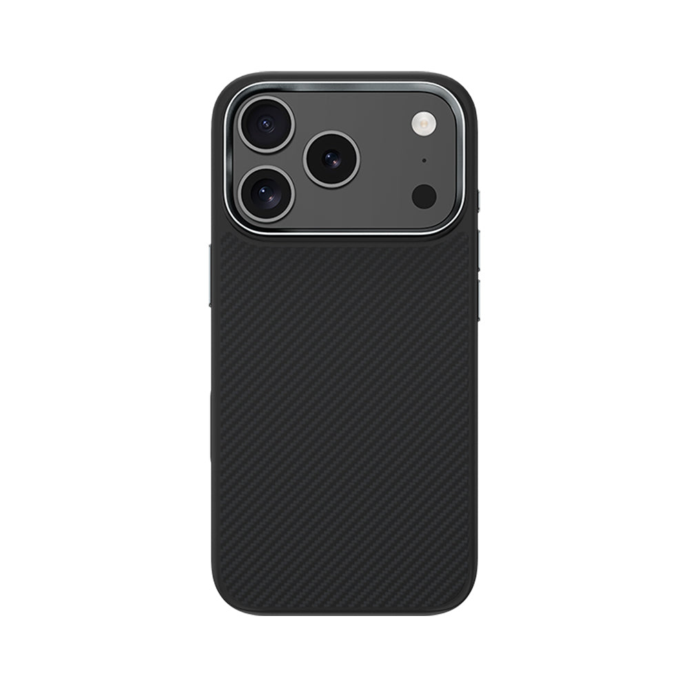 iPhone 17 Pro Max Kılıf Karbon Fiber M-safe Şarj Özellikli Benks Hybrid ArmorPro 600D Kevlar Kapak