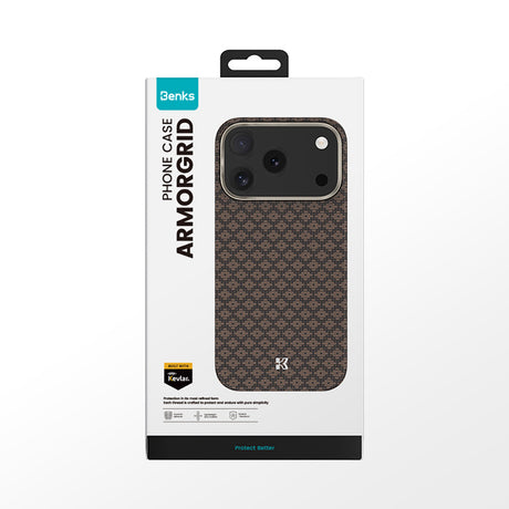 iPhone 17 Pro Max Kılıf M-Safe Şarj Özellikli Benks ArmorAir ArmorGrid Serisi Kevlar Kapak