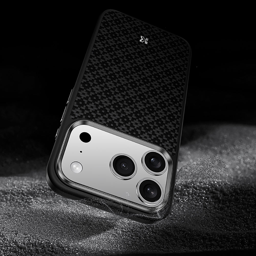 Apple iPhone 17 Pro Max Kılıf M-Safe Şarj Özellikli Benks ArmorPro ArmorGrid Serisi Kevlar Kapak