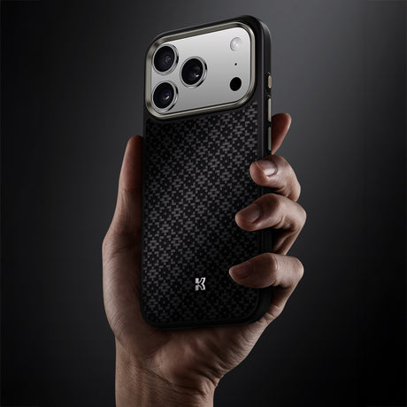 iPhone 17 Pro Max Kılıf M-Safe Şarj Özellikli Benks ArmorPro ArmorGrid Serisi Kevlar Kapak